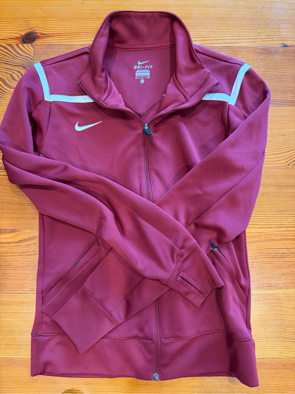 Nike Women’s Dri-FIT Maroon Full-Zip Jacket